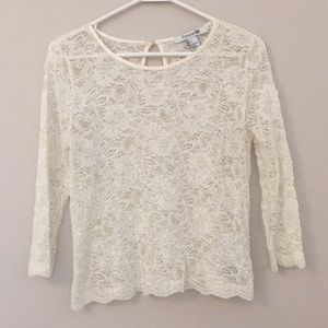 Lace sheer blouse